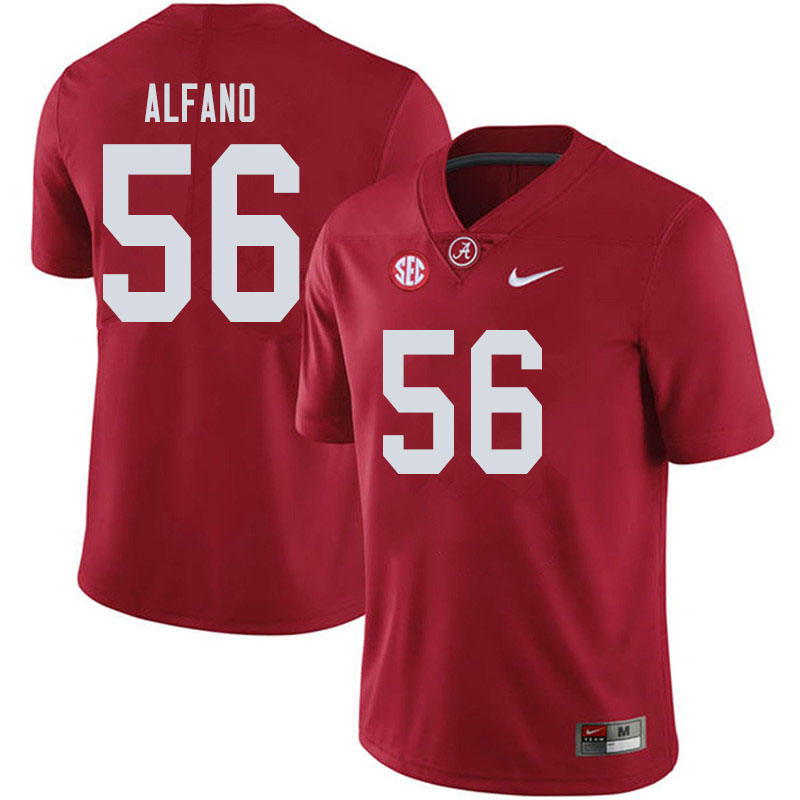 Men #56 Antonio Alfano Alabama Crimson Tide College Football Jerseys Sale-Crimson